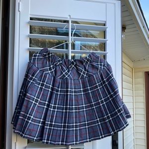 Plaid mini skirt